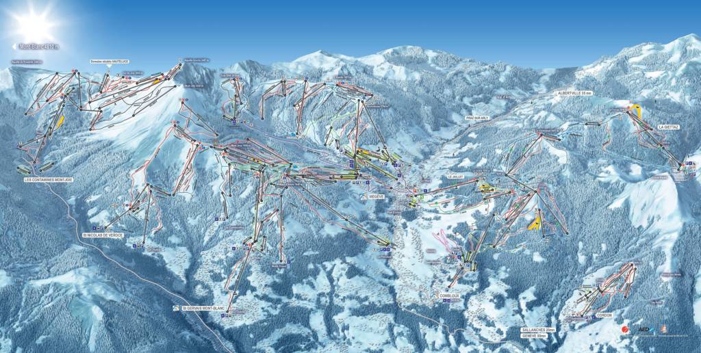 Plan des pistes Megève