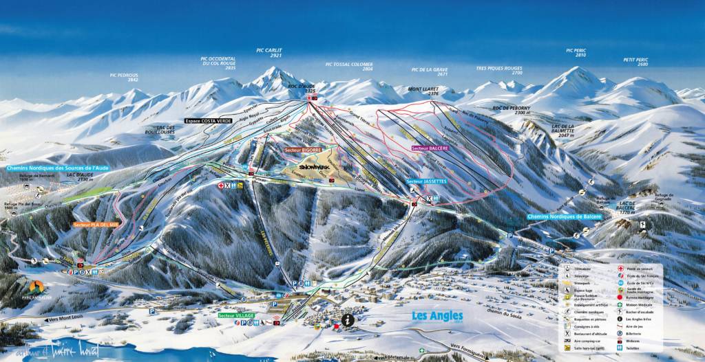 Plan des pistes Les Angles