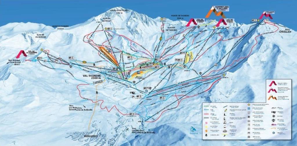 Plan des Pistes Val Thorens