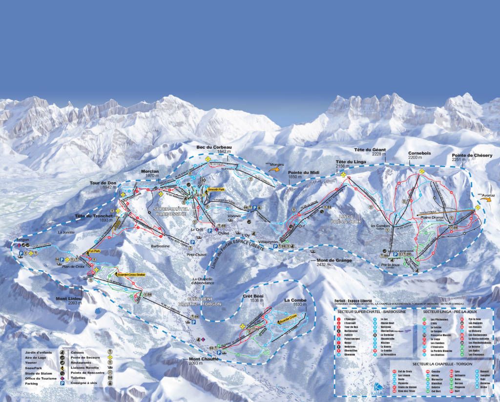 Plan des pistes Châtel